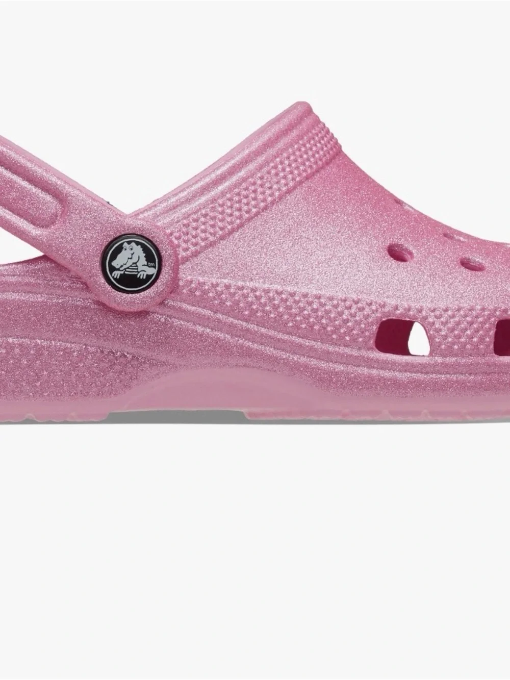 CROCS Kids Glitter Pink Clog Sandals SIZE 4 BABY